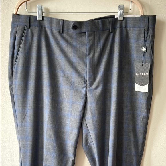 Lauren Ralph Lauren | Blue Dress Pants Classic Straight-Leg | Size 42W x 32L - Picture 2 of 5